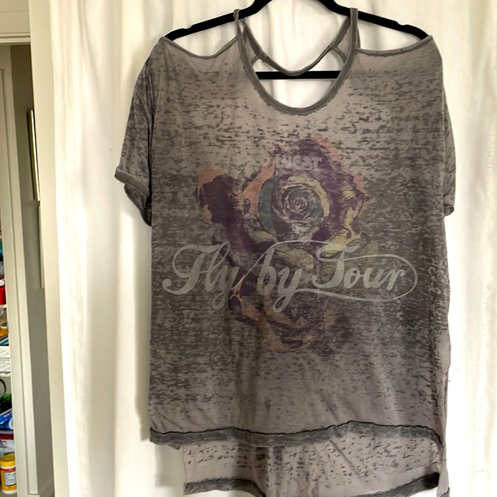 2  “WE THE FREE” Sold together or separate  edgy oversized t-shirts  LG and MED